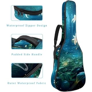 JRHEJTFZ Housse pour guitare acoustique de 1,9 cm d’épaisseur – Imperméable – Durable et élégant – Feuilles de dinde, Multicolore., 42.9×16.9×4.7 in, Motif imprimé tendance - Les Beatles, Paul McCartney, John Lennon, RIngo Starr, George Harrison JRHEJTFZ Housse pour guitare acoustique de 1,9 cm d'épaisseur - Imperméable - Durable et élégant - Feuilles de dinde, Multicolore., 42.9x16.9x4.7 in, Motif imprimé tendance – Image 4
