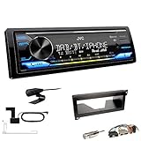 1-DIN Autoradio 4 x 50 Watt (MOSFET), Kompatibel mit Amazon Alexa, Spotify Control (Android / iPhone), integrierter DAB+-Tuner, FM/AM-Tuner , Seamless Blending, Senderspeicher: 18UKW + 6MW + 18DAB, 3 Paar (Front + Rear + Subwoofer), Bluetooth-Freisprechfunktion & Audiostreaming, 2 Telefone gleichzeitig koppelbar, Variable Tastenbeleuchtung