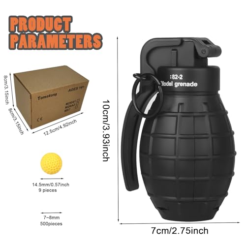 Tomatong 82-2 Toy-Hand Grenade For Cs Battle Game,With 9 Foam Ammo Model Tactical Cs-Grenade Fun Impact Gel Toys Outdoor Sport thumb #2