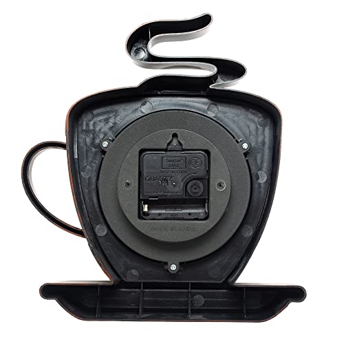 Park Madison Coffee Cappuccino Cup 10 Inch Quality Quartz Battery Operated 3-D Easy To Read Home/Office/Kitchen/Classroom/School Clock Classic Movement #TOP4