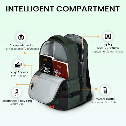 Image of HOT SHOT PHANTOM-X,Detachable Key Ring,Trolley sleeve,Suspension straps,laptop backpack for men|office bag for men|college bag |laptop bag,32 L for men & women