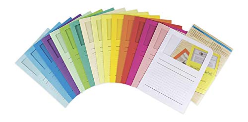 Elco Ordo Classico Papier-Organisationsmappen 220 x 310 mm 120 g/m² mit Aufdruck und Sichtfenster 180 x 100 mm Karton à 100 Stück leuchtend blau
