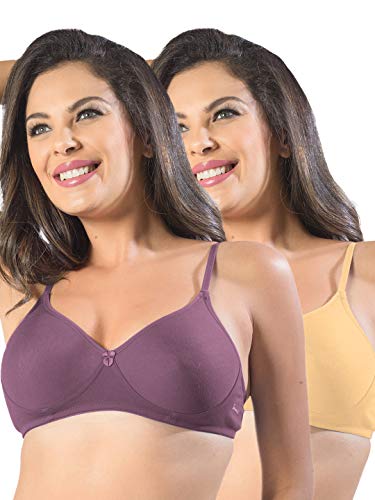 Image of SONARI Womens Non Padded Cotton Bra | Wire Free, Medium Coverage, Seamless Cups, Comfortable Polyester Cotton Blend Fabric | Adjustable Straps, Ideal for Everyday Wear - Smile