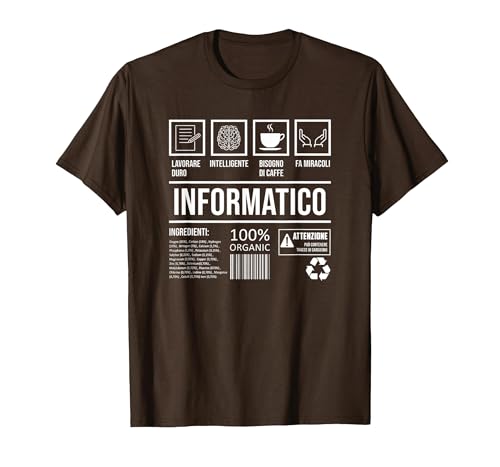 Informatico Programmatore Lavoro Maglietta, Uomo, Marrone, M