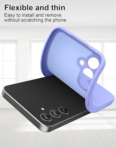 Foluu Silicone Case for Samsung Galaxy A55 5G, Liquid Gel Rubber Bumper Case with Soft Microfiber Lining Cushion Slim Hard Shell Shockproof Protective Cover for Samsung Galaxy A55 5G 2024 (Purple) - image 4