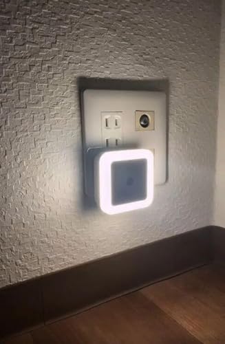 Image of LED Night Light with Motion Sensor, Smart Automatic ON /Off, 0.5W Energy Saving, White Plug-in Lamp for Bedroom, Hallway, Stairs, Kitchen, Bathroom (01)