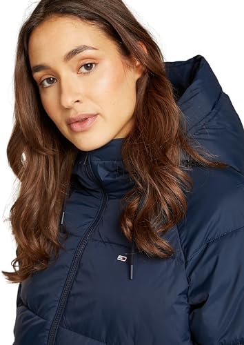 Tommy Jeans Damen Pufferjacke Warm, Blau (Dark Night Navy), L
