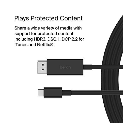 Image of Belkin USB-C to HDMI 2.1 Adapter, Supports up to 8K @60Hz and 4K @144Hz, HDR10+, HBR3, DSC, HDCP 2.2, Protected Content from iTunes /Netflix, USB-IF Certified - Black