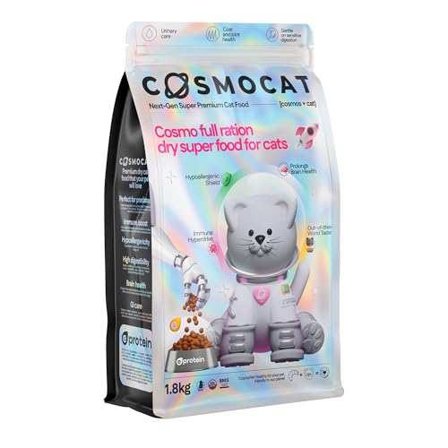 COSMOCAT Dry Cat Food Duck & Probiotic for Sterilized Cats with Hypoallergenic E-Protein (1.8 kg)