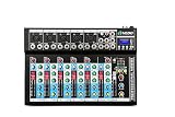 VDA107L Mesa de Mistura de Áudio Profissional 7 Canais, Bluetooth e USB, Phantom Power 48V, Equalizador 3 Bandas, Reverb, Ideal para Karaokê, Transmissões Ao Vivo e Eventos