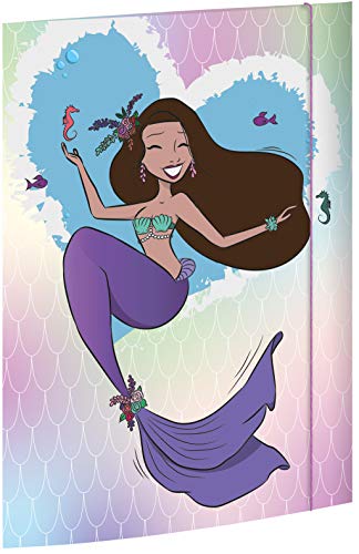 RNK 45346 Mermaid Chemise à dessin 310 x 440 mm Format A3 avec fermeture élastique