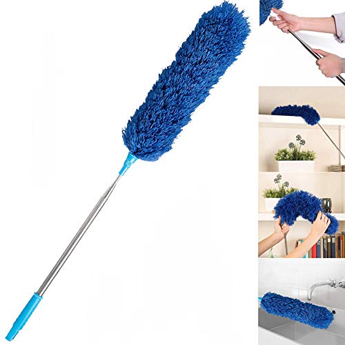 HEOATH Microfiber Extendable Duster, Extra Long 100 inches, Non-Scratch, Bendable, Washable, Hypoallergenic Feather