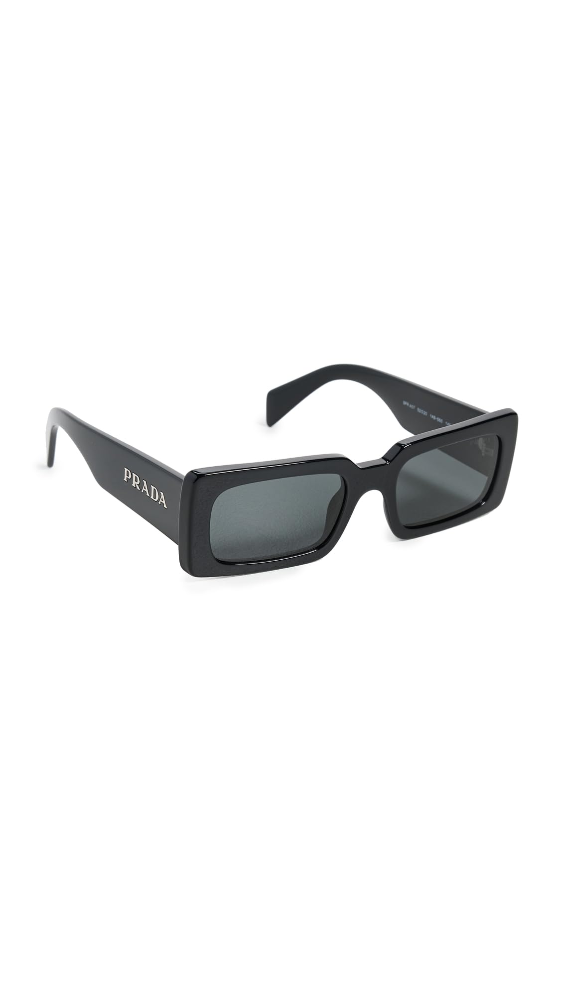 Prada Womens Rectangular Acetate Sunglasses