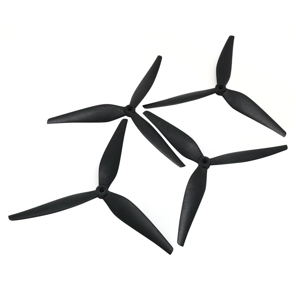 2 pary forHQProp 10X5X3 9X5X3 10X4,5X3 1050 1045 9050 10 cali 9 cali 3 ostrza czarne nylonowe śmigło wzmocnione węglem dla Rc dron FPV(9x5x3)