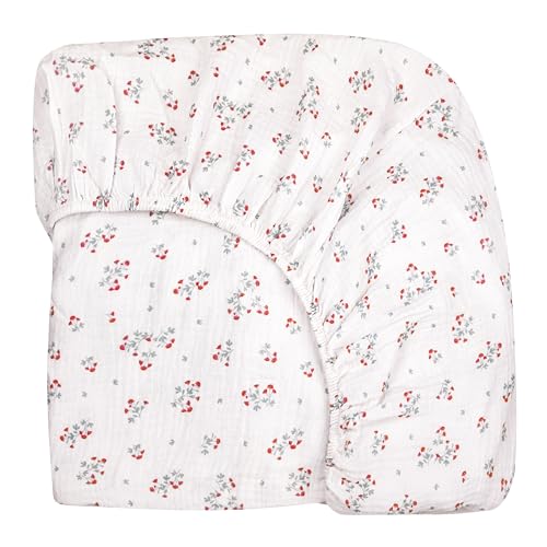 Image of Extra Soft Muslin Fitted Crib Sheets 100% Cotton Baby Crib Sheets for Standard Crib Mattress | 28 X 52 Inches