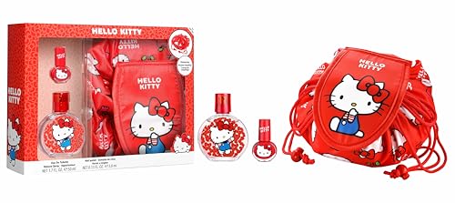 Coffret Hello Kitty avec EDT 50 ml, trousse : le cadeau d'anniversaire