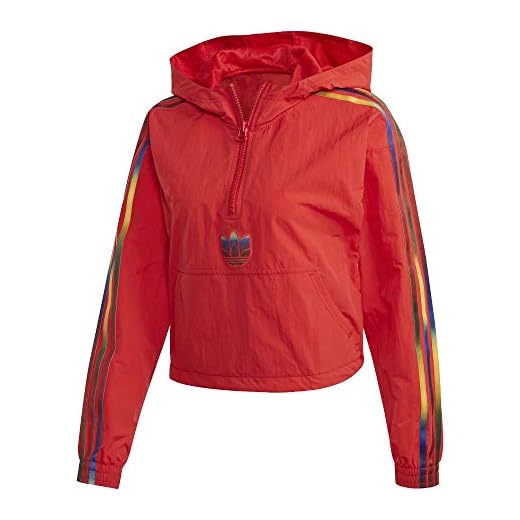 Adidas halv-dragkedja beskuren dam vindjacka