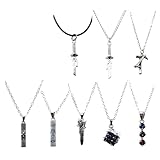 [HANHUO] 虎杖悠仁 五条悟 伏黒恵 伏黒甚爾 釘崎野薔薇 ネックレス グッズ コスプレ アニメ グッズ 小物 学園祭 文化祭 お祭り 記念品 小道具 撮影用 ハロウィン イベント プレゼント (H) [並行輸入品]