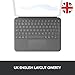 Logitech Folio Touch iPad Hülle Tastatur, Trackpad und Smart Connector für 11 Zoll iPad Pro (Modell: A1980, A2013, A1934, A1979, A2228, A2068, A2230, A2231), Englishes QWERTY-Layout, Graphit