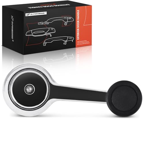 Image of A-Premium Driver or Passenger Side Window Crank Handle Compatible with Jeep Wrangler 1987-1991, Cherokee 1974-1983, Grand Wagoneer 1984-1991, J10 1974-1988, J20 1974-1988, Wagoneer 1974-1983, Chrome