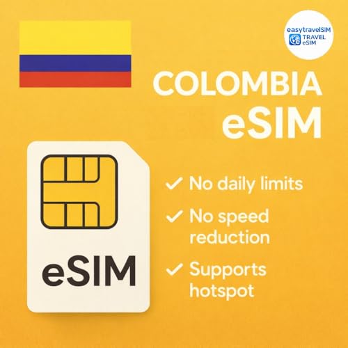 eSIM Colombie 5 Go : évitez les frais d'itinérance avec le hotspot actif 30 jours