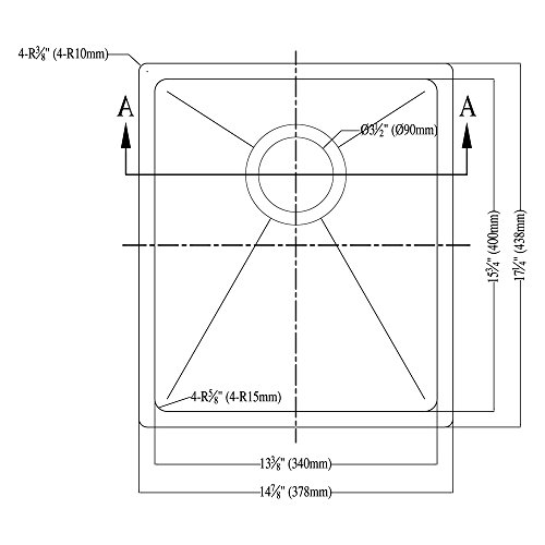 Dawn Bs131507 Undermount Single Bowl Bar Sink, Polished Satin #TOP1