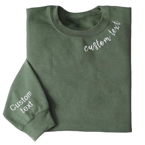 Custom Embroidered Sweatshirt Design Your Own Text, Personalized Embroidered Sweater Add Your Own Custom Text, Customized Hoodies For Man Woman, Unique Gift 11 Multi
