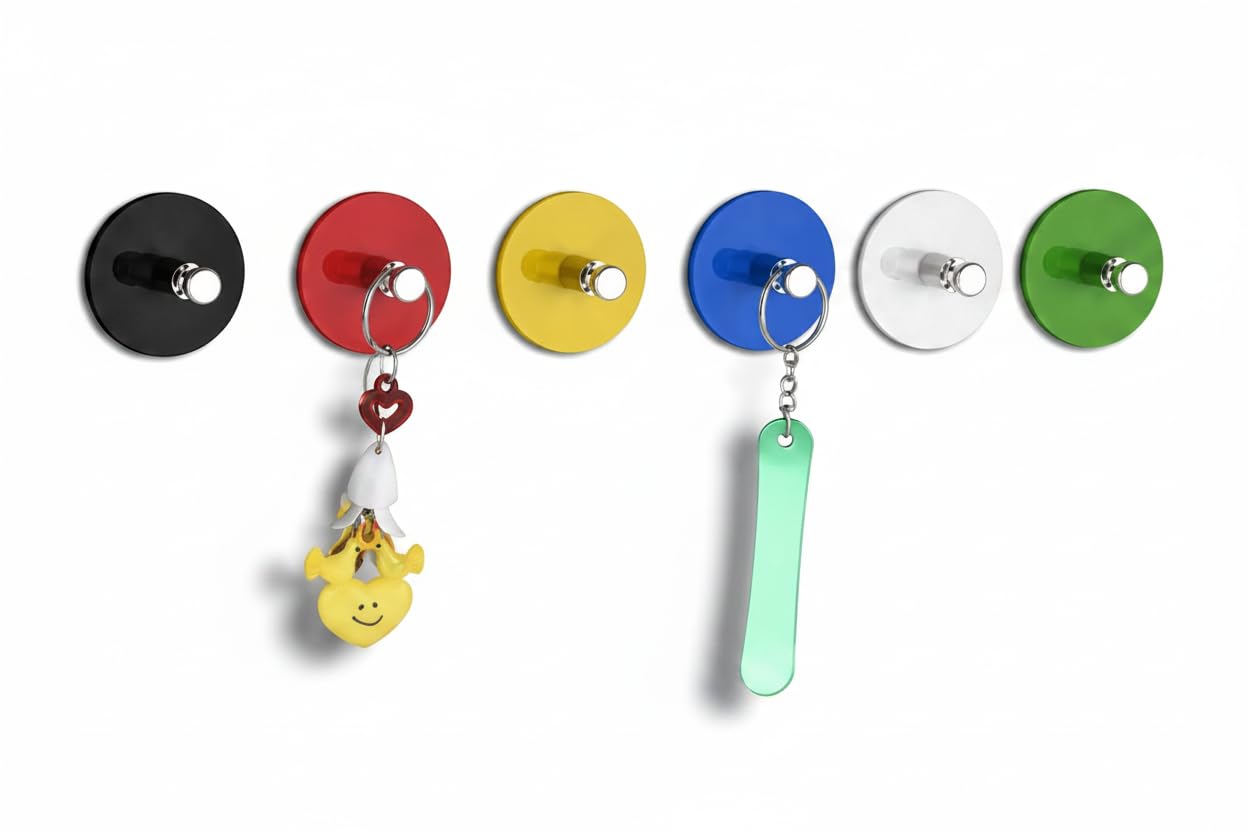 Zenovia Acrylic Key Holders - Adhesive Wall Hooks -13