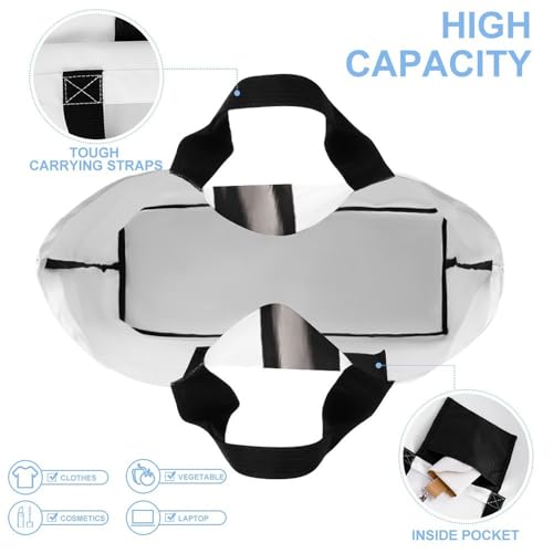 Rainbow Tote Bag for Women - Reusable Foldable Grocery Shopping Bag, Crossbody Shoulder Handbag4