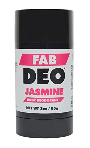 FabDeo Jasmine Natural Deodorant 3 oz - Vegan and Cruelty Free - No Sulfurs or Heavy Metals - America's Favorite