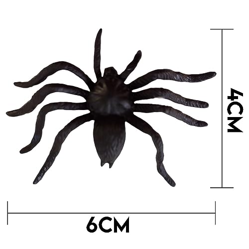 Decoração Halloween Aranha Preta - 12 Unidades