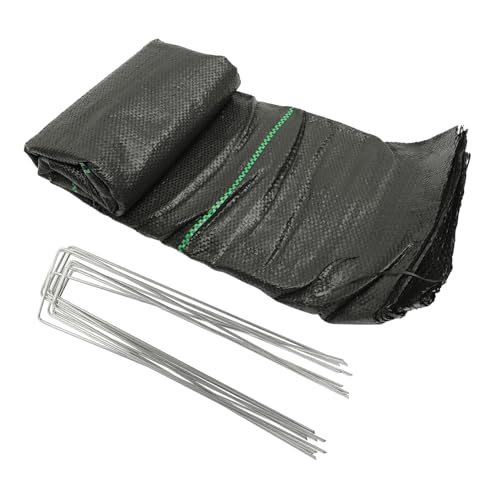 YARDWE 防草厚手不織布マルチング 高透水ブラックガーデニング園芸用 除草効果持続 ピン杭付き簡単設置 草抑制保護マット