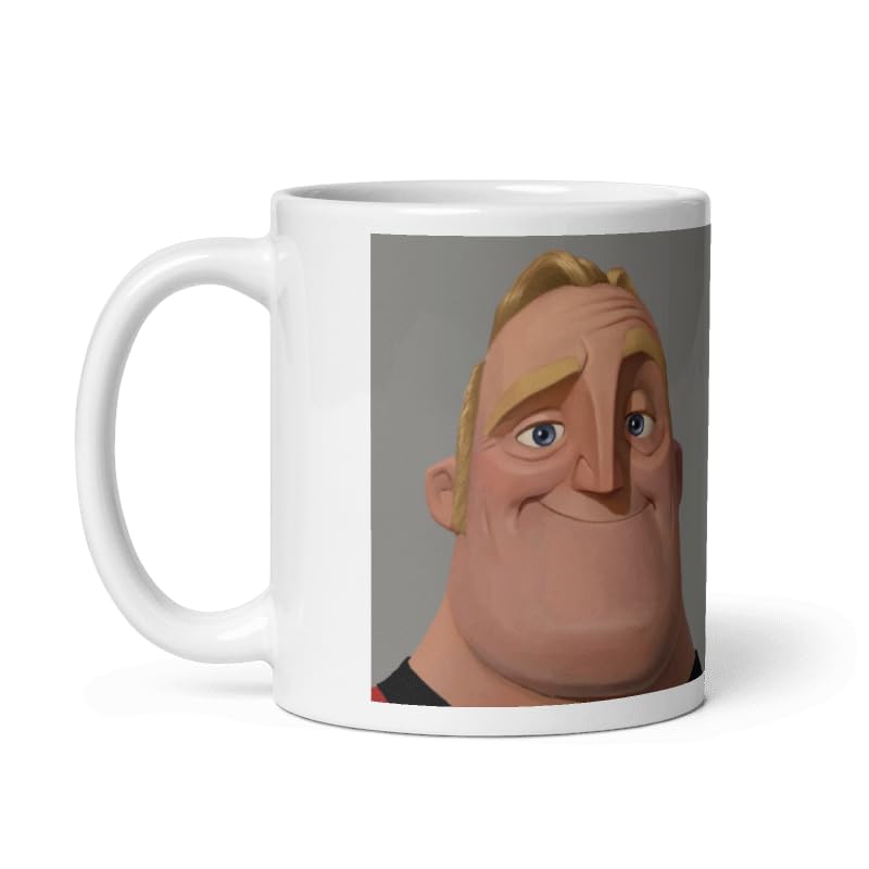 SMIZE Mr Incredible Meme Character Printed Mug for Coffee and Tea | Printed Ceramic Mug for Memes Lover | 350 Ml