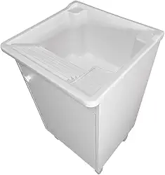 Tanque 26L Com Gabinete 46cm 1 Porta + Sifão Entregue Montado Cor: Tanque Branco