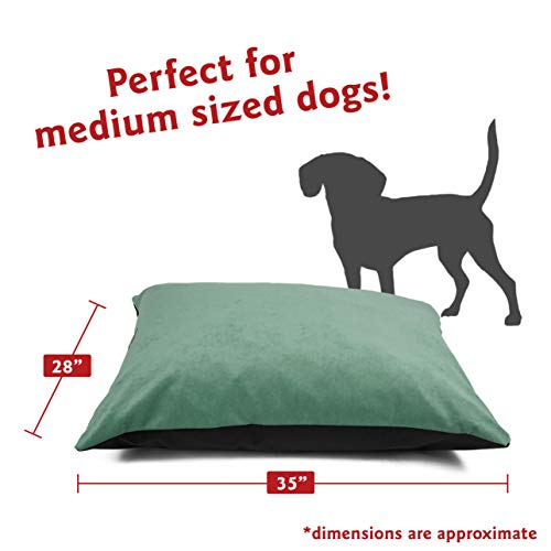 Image of Majestic Pet Rectangle Medium Dog Bed Washable - Non Slip Comfy Pet Bed - Dog Crate Bed Super Value Pillow Dog Bed - Dog Kennel Bed for Sleeping - Dog Bed Medium Breed 35 x 28 Inch - Villa Azure