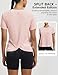 baleaf Women's Short Sleeve Workout Shirts Athletic Tops Sun Protection Breathable T-Shirts Quick Dry Gym Running Tennis Light Pink M
