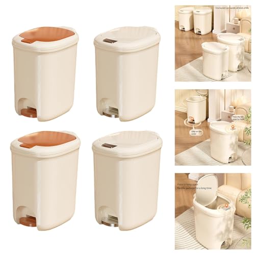 Caneca de basura rectangular con pedal 8/10L miniatura 2