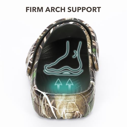 8 Fans Camo Clogs for Men,Outdoor Garden Slip On Sandals Summer Water Beach Shoes Lightweight Breathable Non Slip Casual Slippers4
