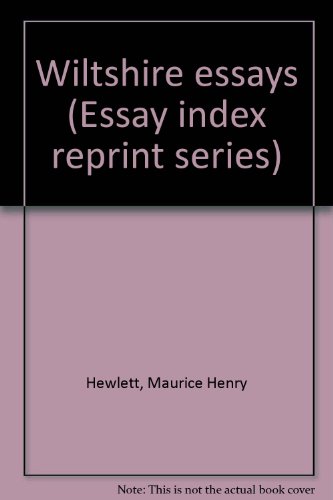 Wiltshire essays (Essay index reprint series) 0836913558 Book Cover