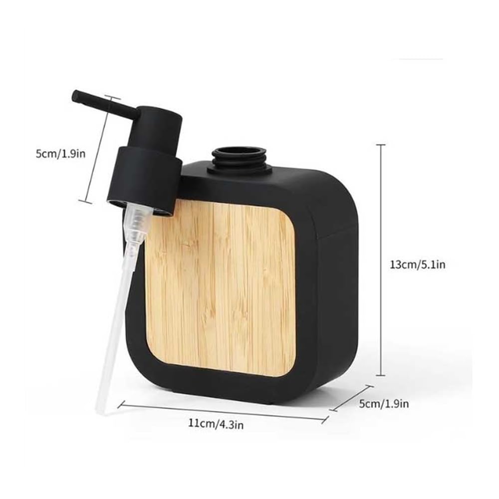 SoapDispenser Seifenspender Badezimmer Schwarzer quadratischer leerer Flaschenspender mit Pumpe Waschmittel Handseife Duschgel Lotion Lotion
