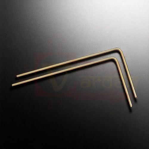 Image of Brass Dowsing Rods Pair | Diameter-5MM |Aura Energy Checker | Feng Shui | Reiki | Dowser | Diving Rod | Diameter-5MM | Only 2 Rod | Dowsing L Rods Pair |
