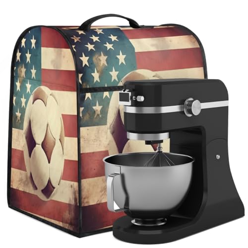 Coffee Maker Cover American Flag Soccer Kitchen Appliance Covers Small Appliance Covers Blender Cover Juicer Cover Dust Covers for Kitchen Appliances with Top Handle and Pockets,Washable,C940