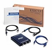 Pico Technology PicoScope 2204A Oscilloscope 2 Channels 10 MHz Bandwidth, 100 MS/s Sampling Rate, Handheld USB PC Digital Portable Lab Kit, with Probes, PS7 Software and Waveform Generator