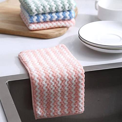 Lelebear Straseapoit Microfiber Cleaning Rag, Super Absorbent Cleaning Cloths Multifunctional Cleaning Towel, Kitchen Cleaning Rags (25X25Cm, 5Pcs) #TOP5