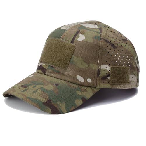 CLeemuziN Men Camo Baseball Cap Women Patriotic Tactical Training Cap Army Hunting Hat for Military Hiking Fishing Sports
