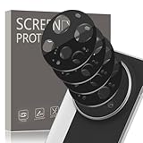 Gelaasso 4 Stück für Xiaomi 15 Ultra für Panzerglas Kameraschutz, 9H Härte Hartglas Anti-Kratzen Panzer Schutz Glas, Hüllefreundlich HD Klar Kamera Schutzfolie, Schwarz