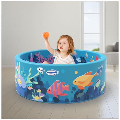Image of Foam Ball Pit, Ocean Baby Ball Pit for Babies, 35.4"x 11.8" Toddler Kids Ball Pit, Gift for Baby Infants Indoor & Outdoor Game (Balls Not Included)