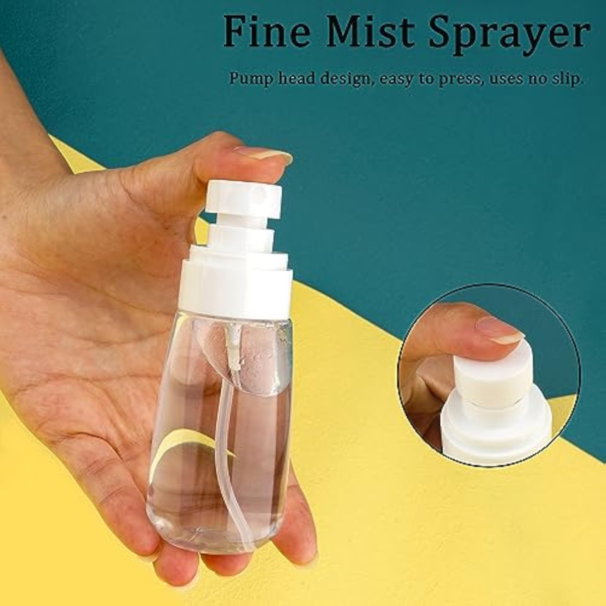 Fine Mist Travel Spray Bottle, 2oz, 2Pack