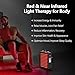 Red Light Therapy, Dual Chip Clinical Grade with 60 LEDs Device, High Power Near-Infrared Panels at 660nm/850nm, Timer Function for Body, Pain Relief, Face, Improve Sleep, Skin Health, (Black)