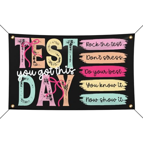 Test Day Rock The Test Don't Stress Do Your Best Yous Know It Now Show It